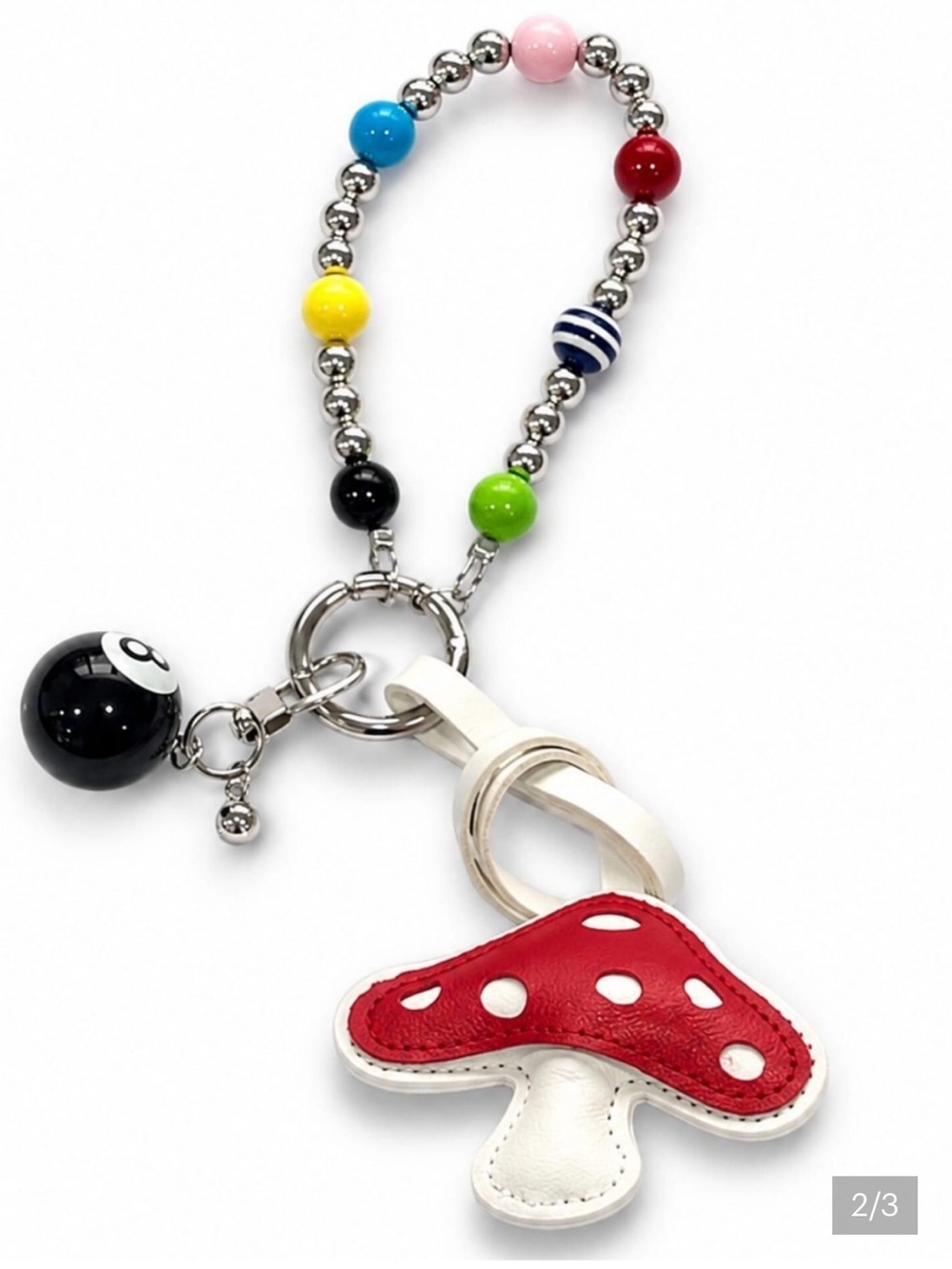 Mayamar Colorful Beads, Magic Mushroom Charm and Magic 8 Ball charm (NWT)